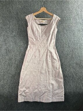 Saffron  linen Light Midi Sheath Dress